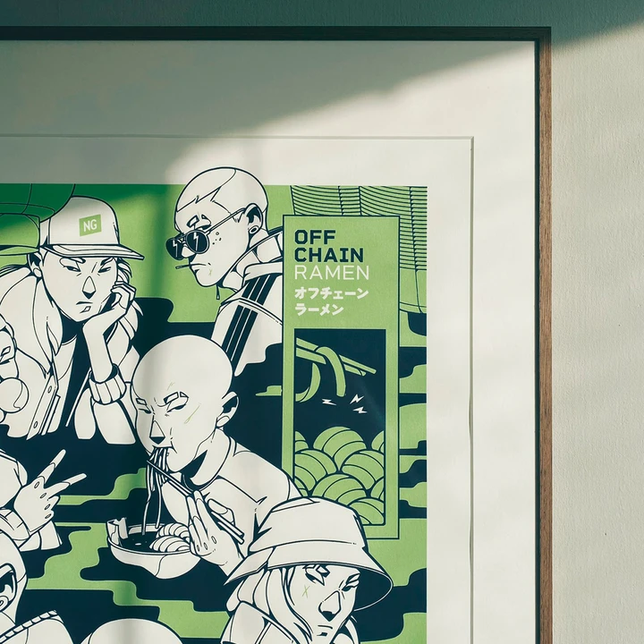 Picture of the OffChain Ramen screen print